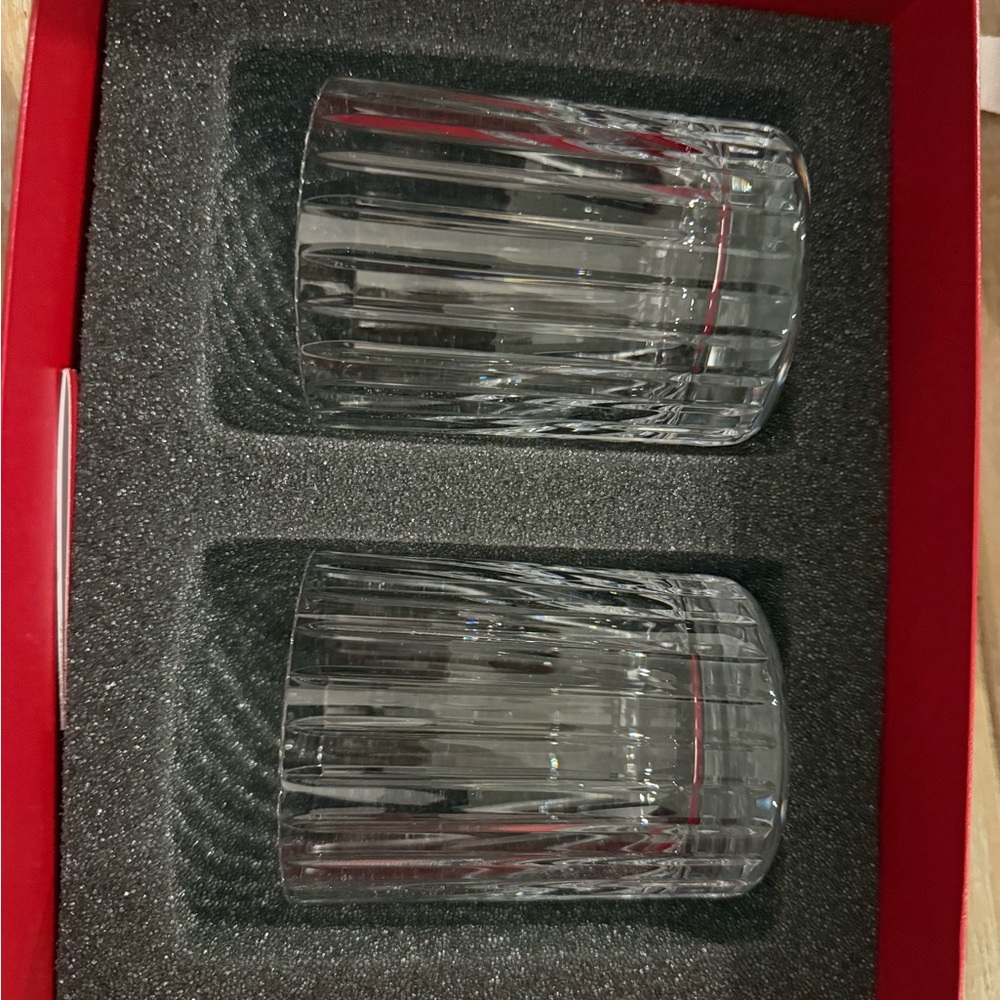 Baccarat crystal glasses set of 2, unopened. Have 6 total NIB